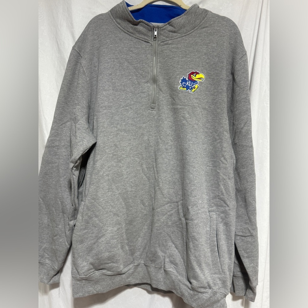 NCAA Kansas U 1/4 zip sweatshirt for Men XXL